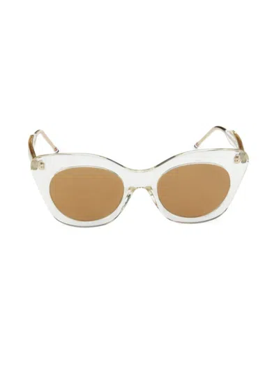 Thom Browne Women's 52mm Butterfly Sunglasses In Crystal Silver