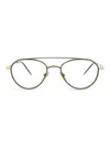 Thom Browne Women's 53mm Aviator Eyeglasses In White Gold