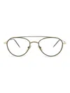 Thom Browne Women's 53mm Aviator Eyeglasses In Yellow Gold
