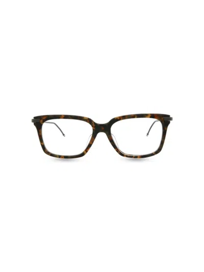 Thom Browne Square-frame Acetate Optical Frames In Brown Tortoise