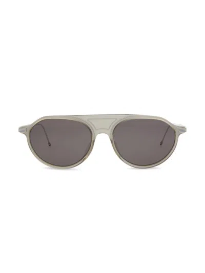 Thom Browne Aviator-style Acetate Sunglasses In Grey