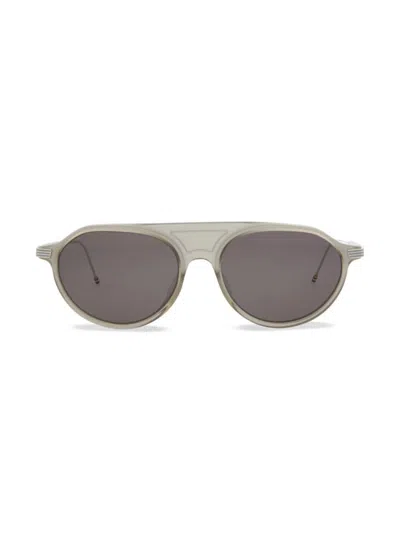 Thom Browne Women's 55mm Round Aviator Sunglasses In Satin Crys