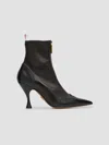 Thom Browne 90mm Wingtip Leather Booties In Black