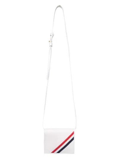 Thom Browne Women's Card Holder With Shoulder Strap In White