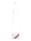 Thom Browne Women Card Holder With Shoulder Strap In White