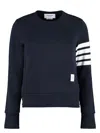 Thom Browne Cotton Crew-neck Sweatshirt In Blue