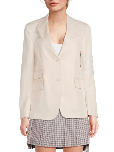 Thom Browne Women's Cotton Single-vent Blazer In Pink