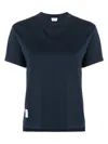 Thom Browne Logo-patch Short-sleeve T-shirt In Blue
