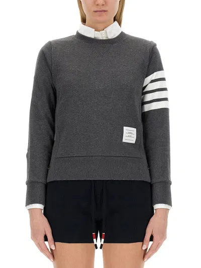Thom Browne Women Crewneck Sweatshirt In Grey