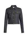 Thom Browne Japanese Selvedge Denim Jacket Puffer Jackets Blue In Blue