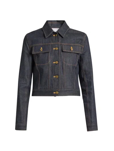 THOM BROWNE WOMEN'S CROPPED DENIM JACKET
