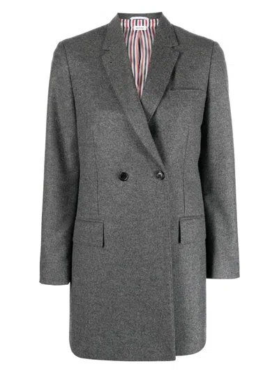 THOM BROWNE WOMEN'S ELONGATED LONG SLEEVE DOUBLE BREASTED SPORTCOAT