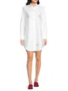 Thom Browne Oxford Cotton Mini Shirt Dress In White