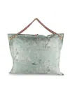 Thom Browne Women's Floral Silk Top Handle Bag In Open Green