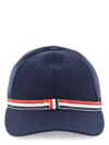 Thom Browne Gg Bow Baseball Cap In Wool Flannel Accessories In Blue