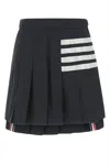 Thom Browne Back Pleated Mini Skirt With Striped Detail In Multicolor