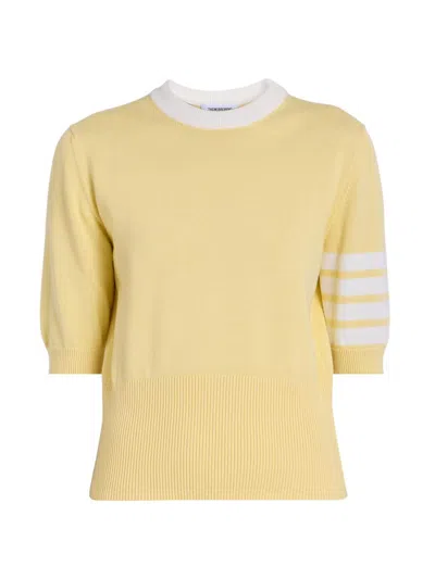 Thom Browne Hector-motif 4-bar T-shirt In Yellow