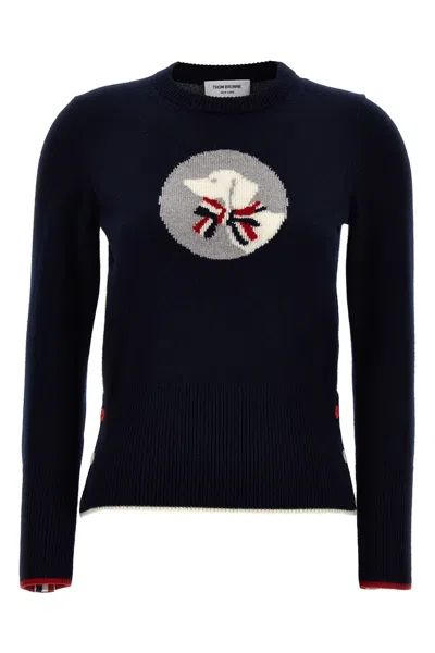 Thom Browne Women 'hector & Bow' Sweater In Blue