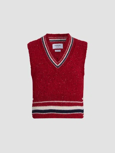 Thom Browne Wool Blend Sleeveless Sweater In Multi