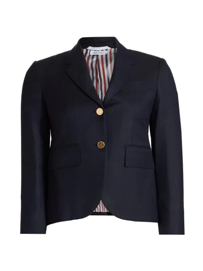 Thom Browne Women's High Armhole Wool Sport Coat In Blue