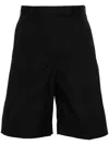 Thom Browne High Waisted Pleated Shorts In Black