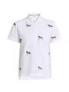 Thom Browne Thom Browne Cotton Polo Shirt With Embroidered Horses In White