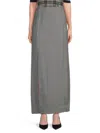 Thom Browne Women's Houndstooth Wool Maxi Skirt In Black White