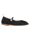 Thom Browne Pleated Ballet Flats In Black