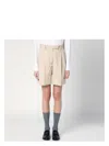 Thom Browne Khaki High-waisted Bermuda Shorts