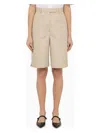 Thom Browne Khaki High-waisted Bermuda Shorts