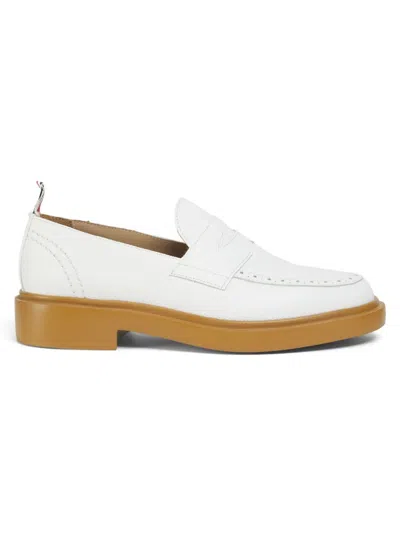Thom Browne Women's Leather Penny Loafers In White