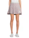 Thom Browne Backdrop Pleated Mini Skirt In Red White Blue