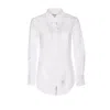 Thom Browne Women Logo Stripe Classic Shirt In White