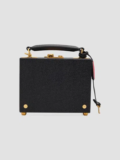 Thom Browne Women's Micro Pebble Leather Attaché Case In Black