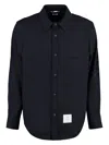 Thom Browne Midnight Blue Cotton Blend Oversize Shirt