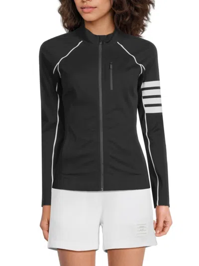 Thom Browne Women's Mockneck Jacket In Charcoal