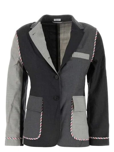 THOM BROWNE WOMEN'S MULTICOLOR WOOL BLAZER | SIZE IT 40 | FBC900F00626 COLOR 025