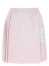 Thom Browne Light Pink Viscose Blend 4-bar Skirt