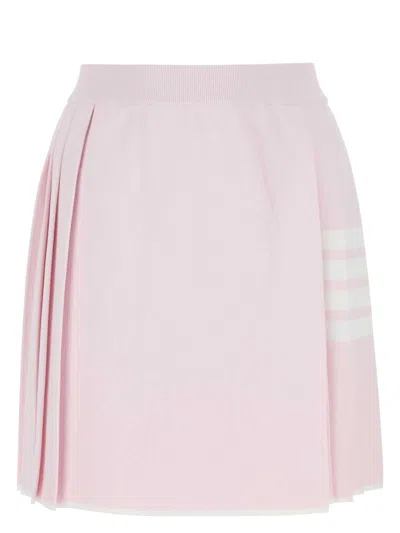 THOM BROWNE WOMEN'S PASTEL VISCOSE BLEND MINI SKIRT