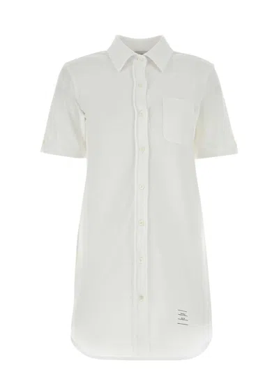 THOM BROWNE WOMEN'S PIQUET MINI SHIRT DRESS