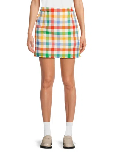 Thom Browne Women's Plaid Pencil Miniskirt In Seasonal Multi