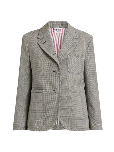 Thom Browne Women's Prince Of Wales Check Wool Sport Coat In Gray