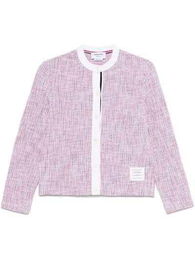 Thom Browne Women Rwb Cotton Cardigan In Multicolour