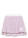 Thom Browne Rwb Cotton Mini Skirt In Multicolour