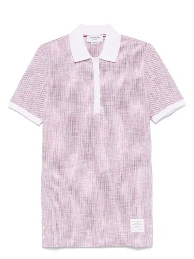 THOM BROWNE WOMEN'S RWB COTTON POLO DRESS | SIZE 38 | FJD120A
