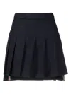 Thom Browne Asymmetric Design Mini Wool Skirt In Blue