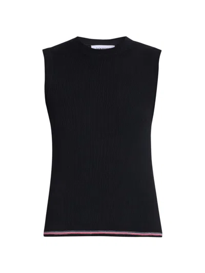 Thom Browne Ribbed Merino Wool Tank Top In Multi