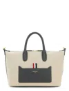 Thom Browne Women's Sand Canvas Duffle Small Handbag