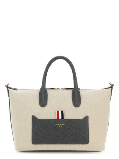Thom Browne Women's Sand Canvas Duffle Small Handbag