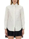 Thom Browne Button-up Shirt With Pointed Collar In Multi